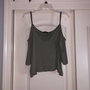 green crop top shirt